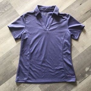 Lady Hagen Hydro Dri Short Sleeve Golf Polo sz Small Purple
